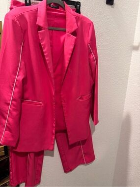 Women's Hot Pink Blazer Jacket - Unbranded